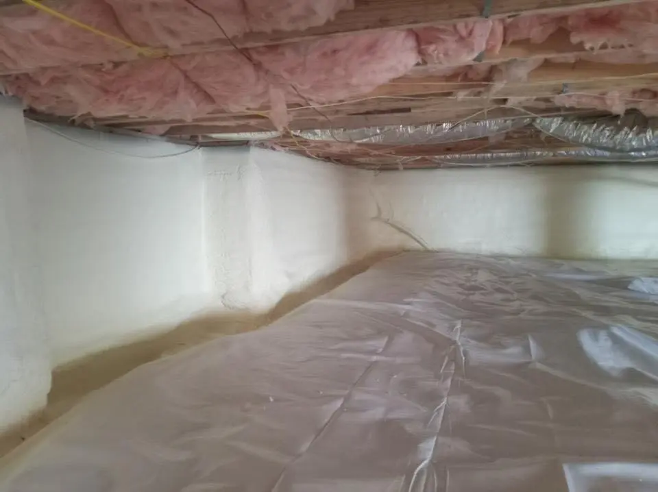Crawl space encapsulation with closed-cell spray foam for Spray Foam Roofing in Northbrook